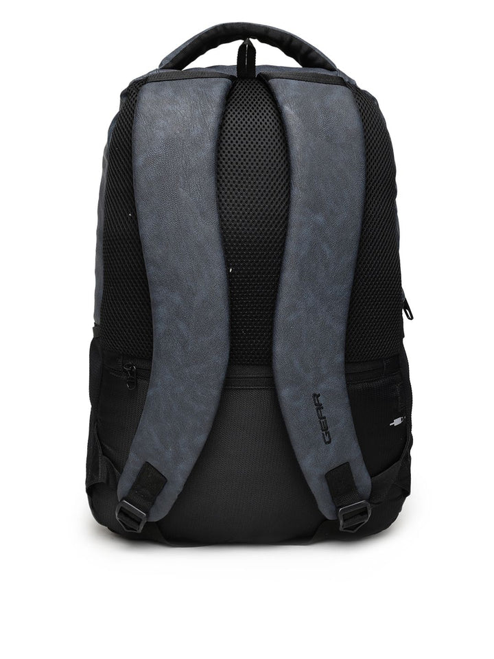 Gear Unisex Blue Vintage 2 Faux Leather Solid Laptop Backpack