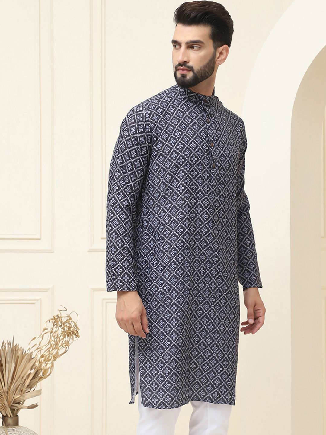 SOJANYA Motif Etnik Printed Pure Cotton Kurta
