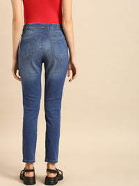 DressBerry Women Blue Super Skinny Fit Jeggings