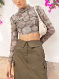 DressBerry Mesh Mania Fitted Crop Top