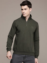 Sambungan Perancis Mock Collar Sweatshirt