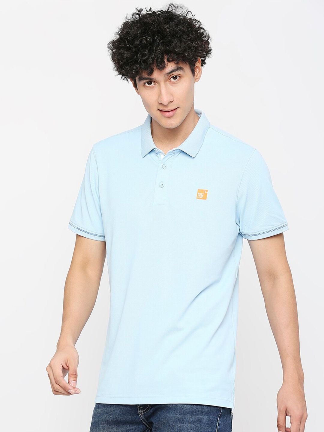 SPYKAR Polo Collar Slim Fit Cotton T-shirt