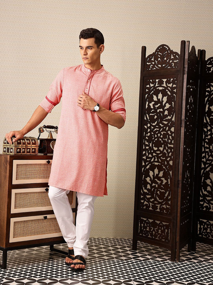 House of Pataudi Checked Jashn Kurta
