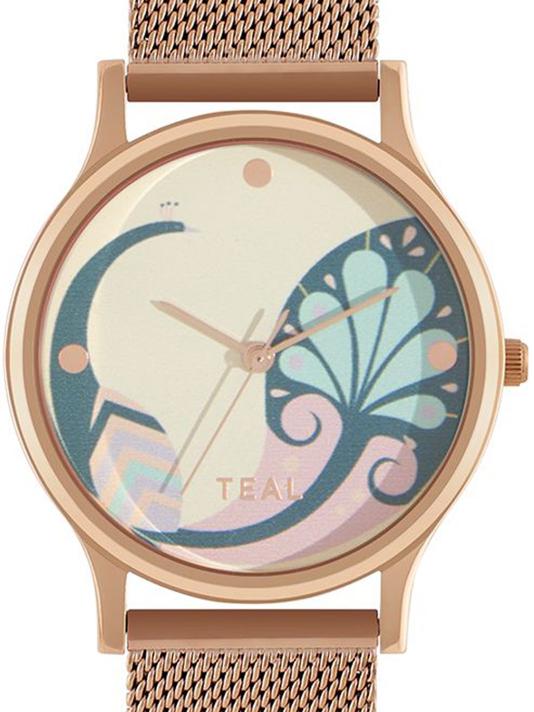 TEAL BY CHUMBAK Women Brass Dial & Stainless Steel Wrap Around Straps Analogue Watch