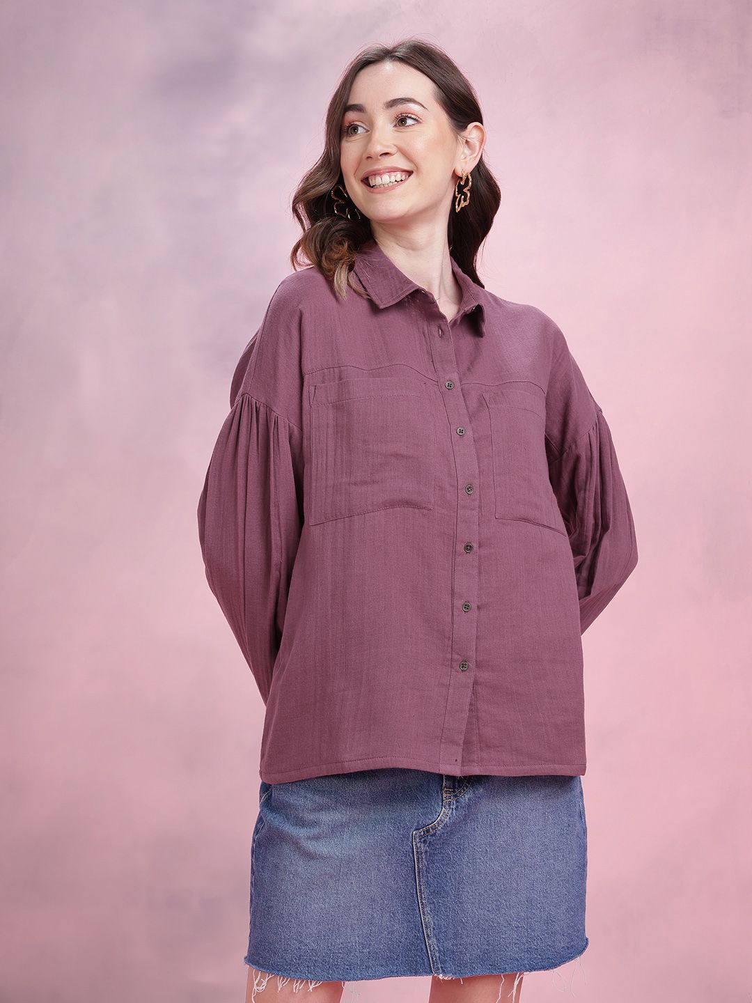 DressBerry Pocket Detail Cotton Shirt