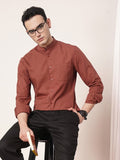 The Indian Garage Co Men Brown Solid Casual Shirt