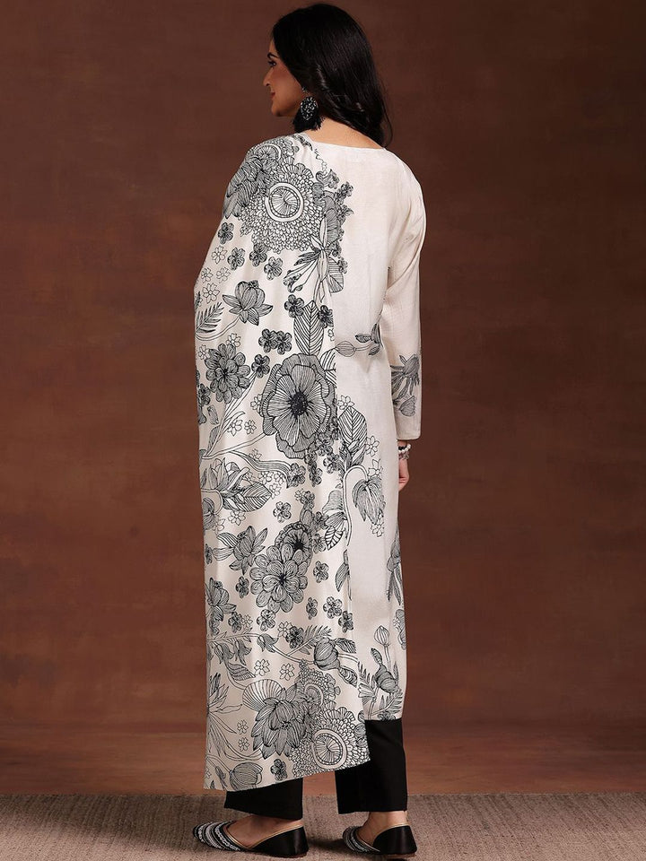 Libas Women Floral Printed Regular Kurta with Trousers & With Dupatta