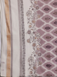 Libas Women Floral Printed Thread Work Pure Cotton Kurta with Salwar & With Dupatta
