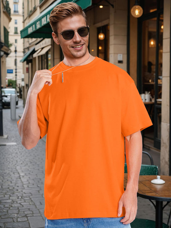 Bene Kleed Drop-Shoulder Sleeves Cotton T-shirt besar