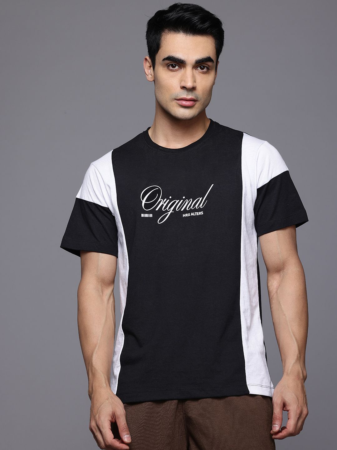HRX by Hrithik Roshan Printed Colourblocked T-shirt