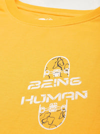 Being Human Brand Logo Printed Pure Cotton Sweatshirt