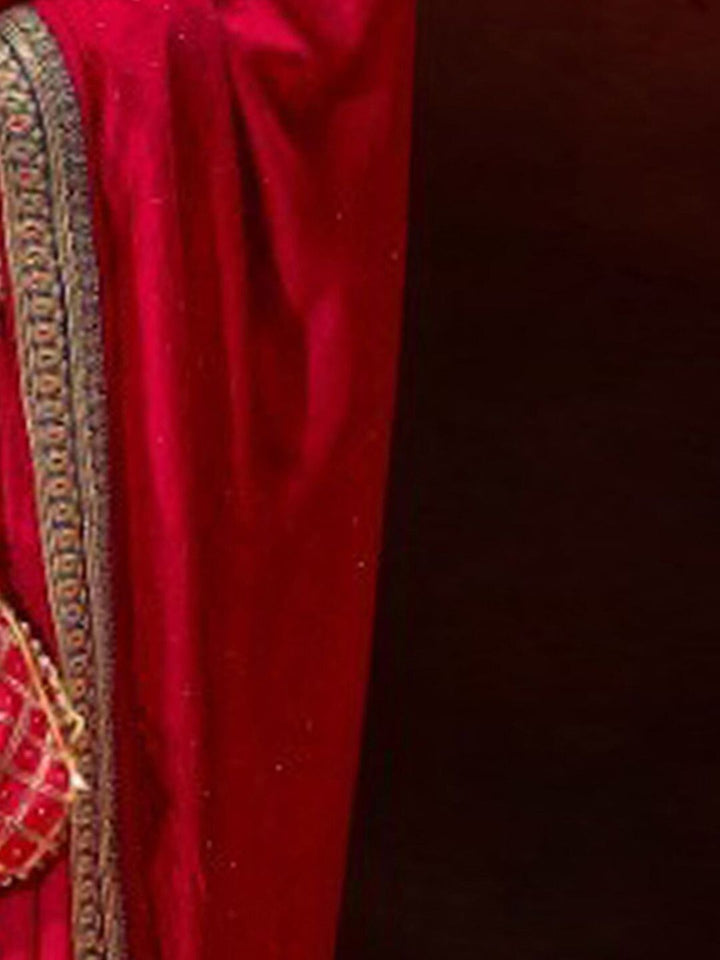 Saree mall Ethnic Motifs Beads and Stones Silk Blend Sarees  With Blouse Piece