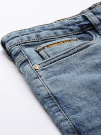 The Indian Garage Co Men Blue Slim Fit Light Fade Stretchable Jeans