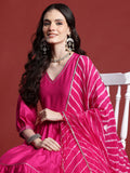 Anouk Women Tiered Gotta Patti Kurta with Salwar & With Dupatta