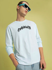 Bewakoof Men Typography Printed Round Neck Pure Cotton Oversized T-shirt