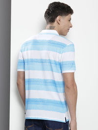 The Indian Garage Co Striped Polo Collar T-shirt