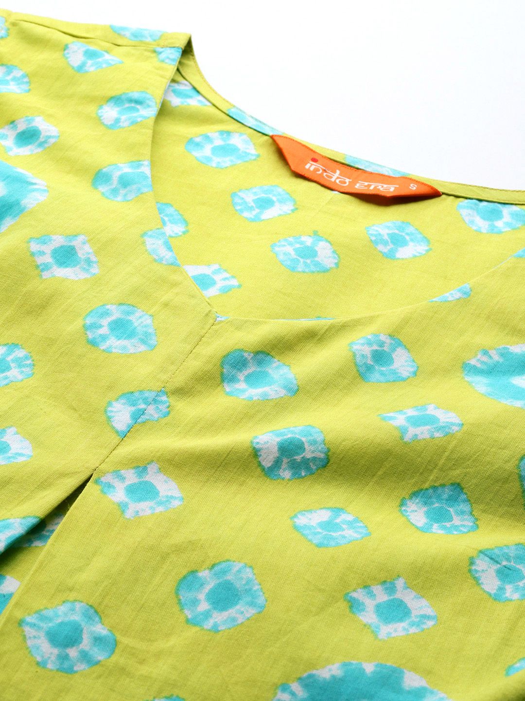 Indo Era Bandhani Printed Pure Cotton Kurta with Trousers