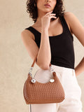 all about you Textured Structured Hobo Bag