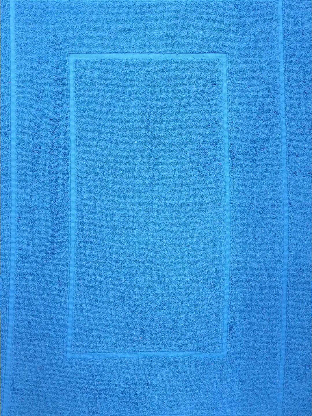BOMBAY DYEING Blue Pure Cotton Anti Skid 450 GSM Bath Rugs