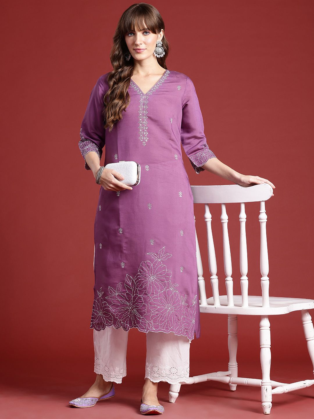 Anouk Floral Embroidered Kurta