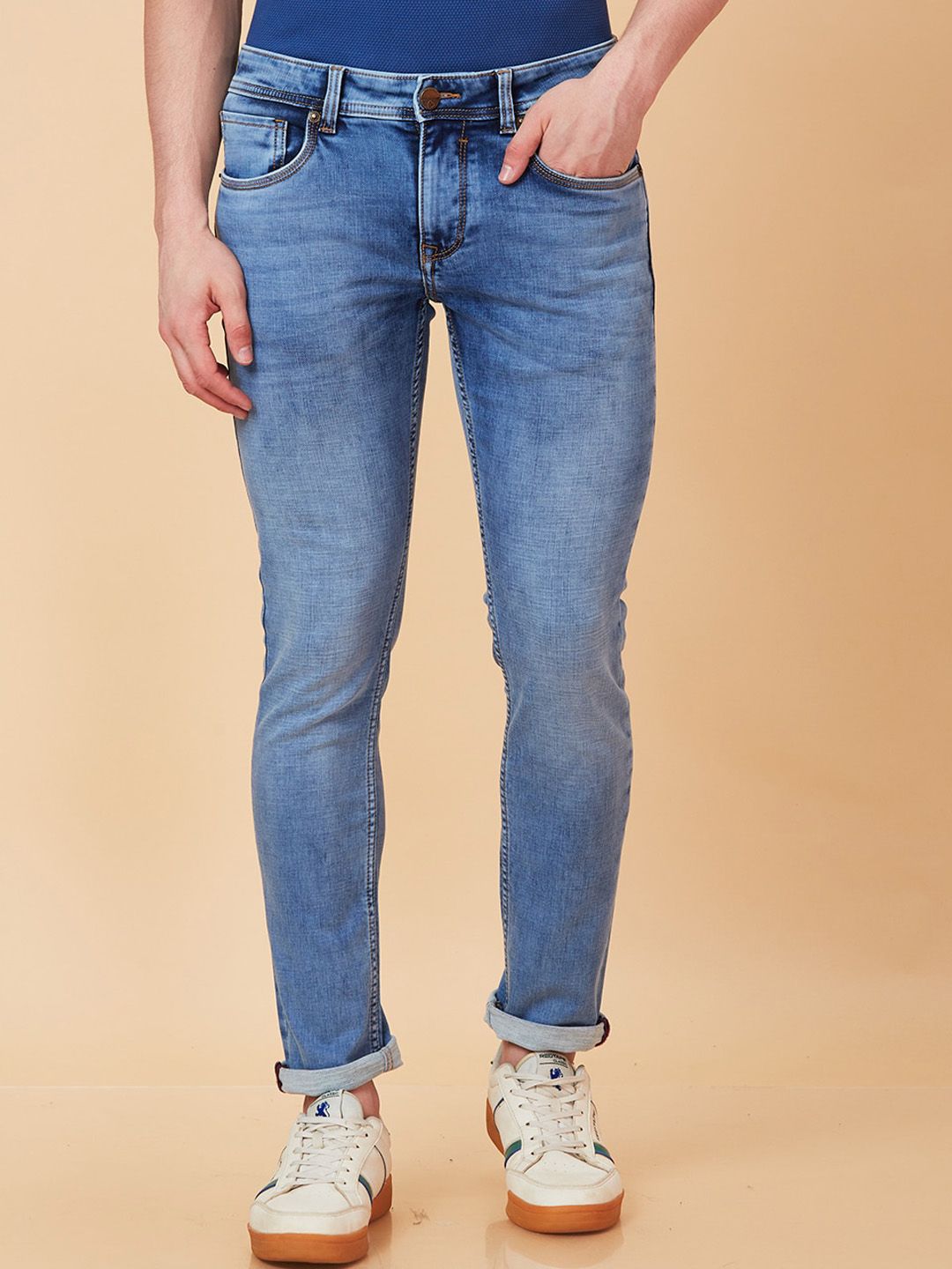 Being Human Men Skinny Fit Heavy Fade Clean Look Stretchable Jeans