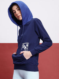 DressBerry Indie Print Contrast Hood Sweatshirt