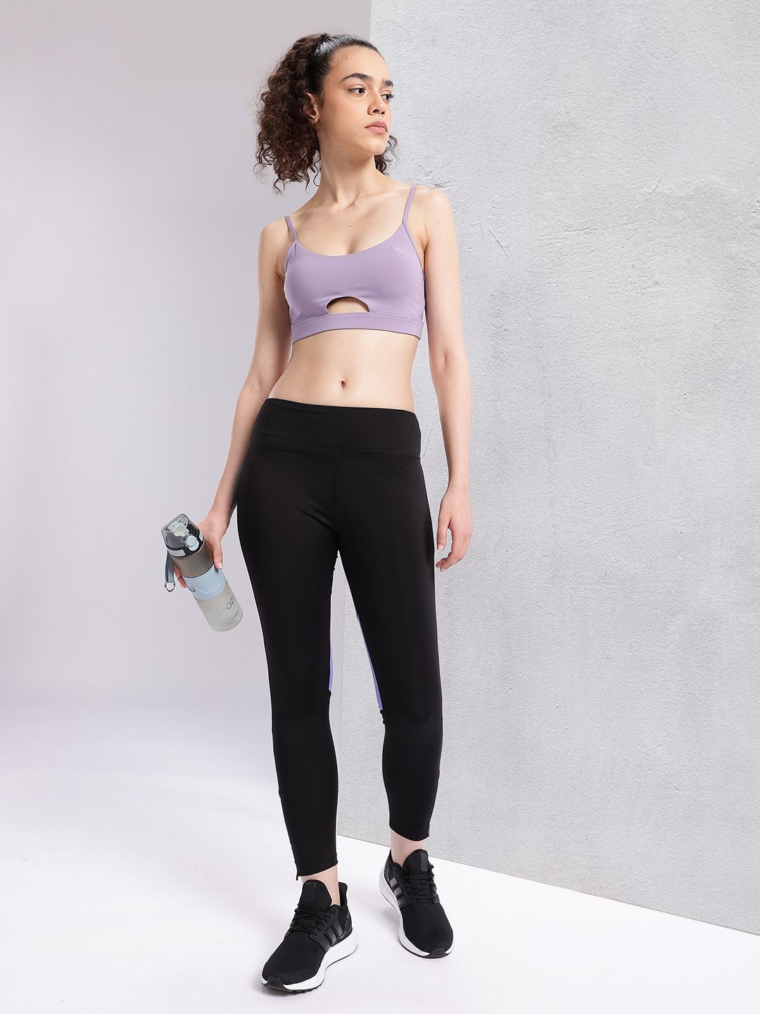 HRX by Hrithik Roshan Women Colourblock Rapid-Dry Cropped Running Tights