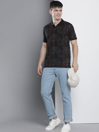 The Indian Garage Co Men Typography Printed Polo Collar T-shirt