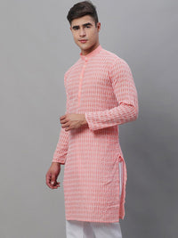 SOJANYA Kolar Mandarin Sulam Kurta Kapas Tulen