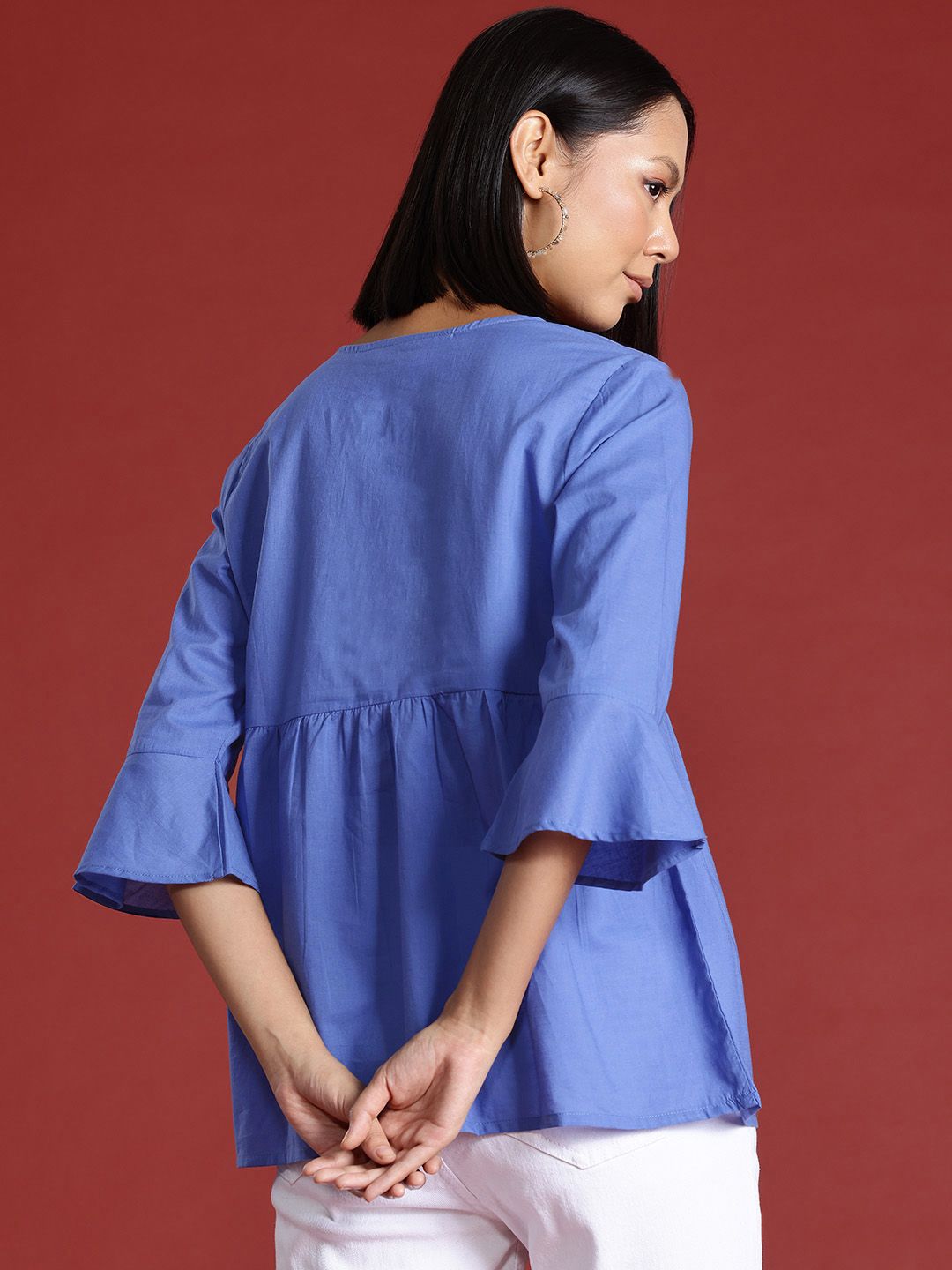all about you Pure Cotton Printed  A-line Short Kurti