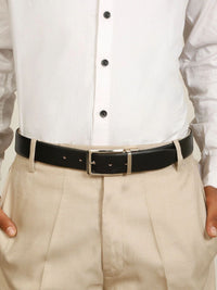 Teakwood Leathers Men Textured Leather Reversible Formal Belt