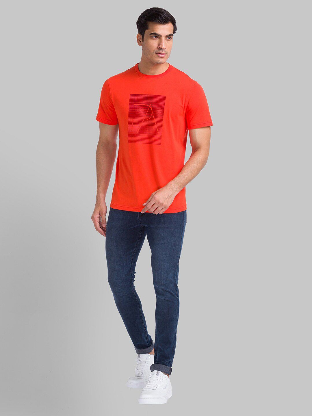 Park Avenue Geometric Printed Slim Fit T-Shirt