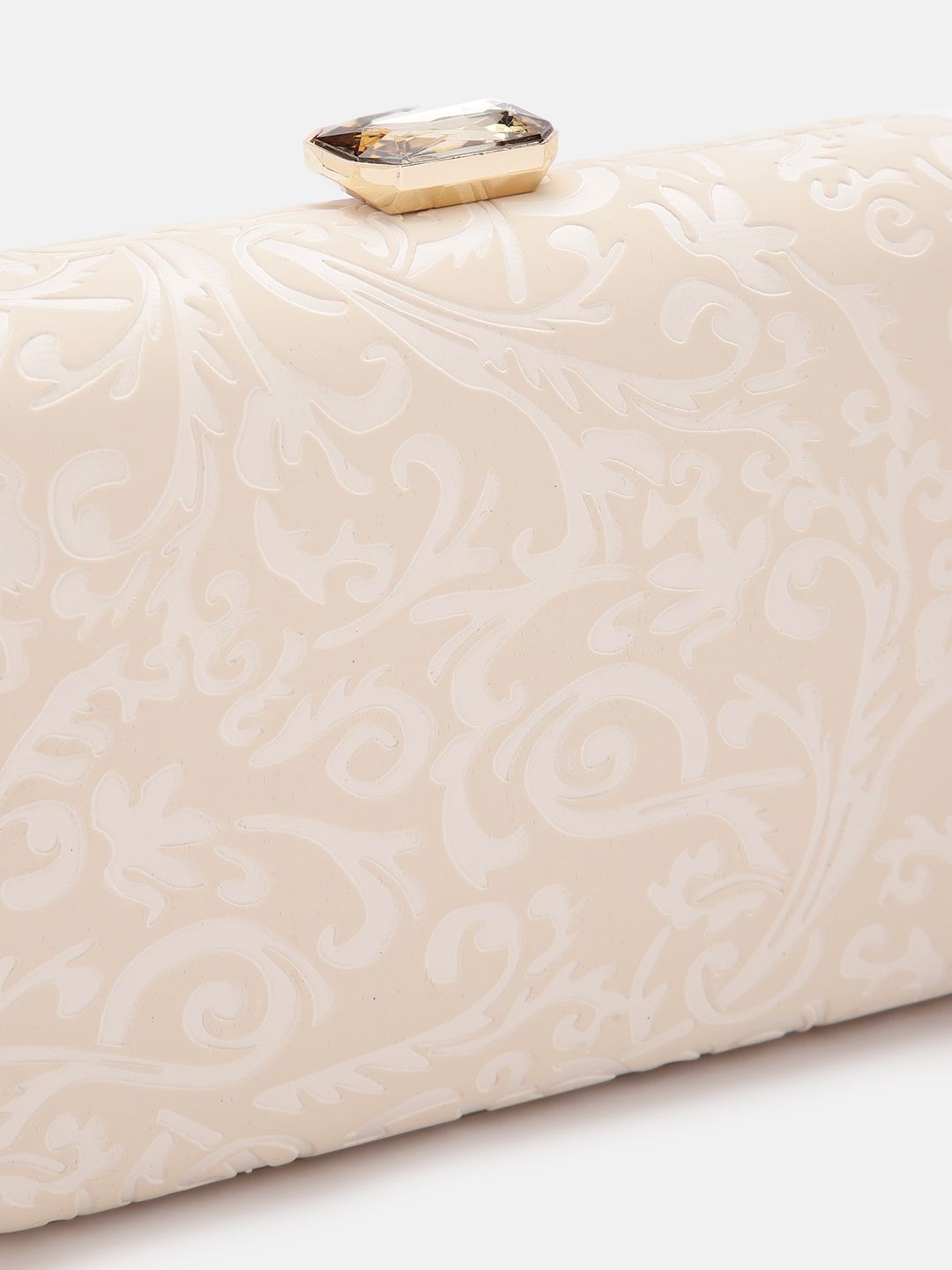 Lino Perros Women Floral Textured Party Box Clutch