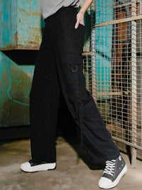 SASSAFRAS Women Pure Cotton Cargo Trousers