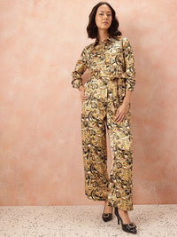 all about you Indie Florals Printed Co-Ords with Tie-Up Belt