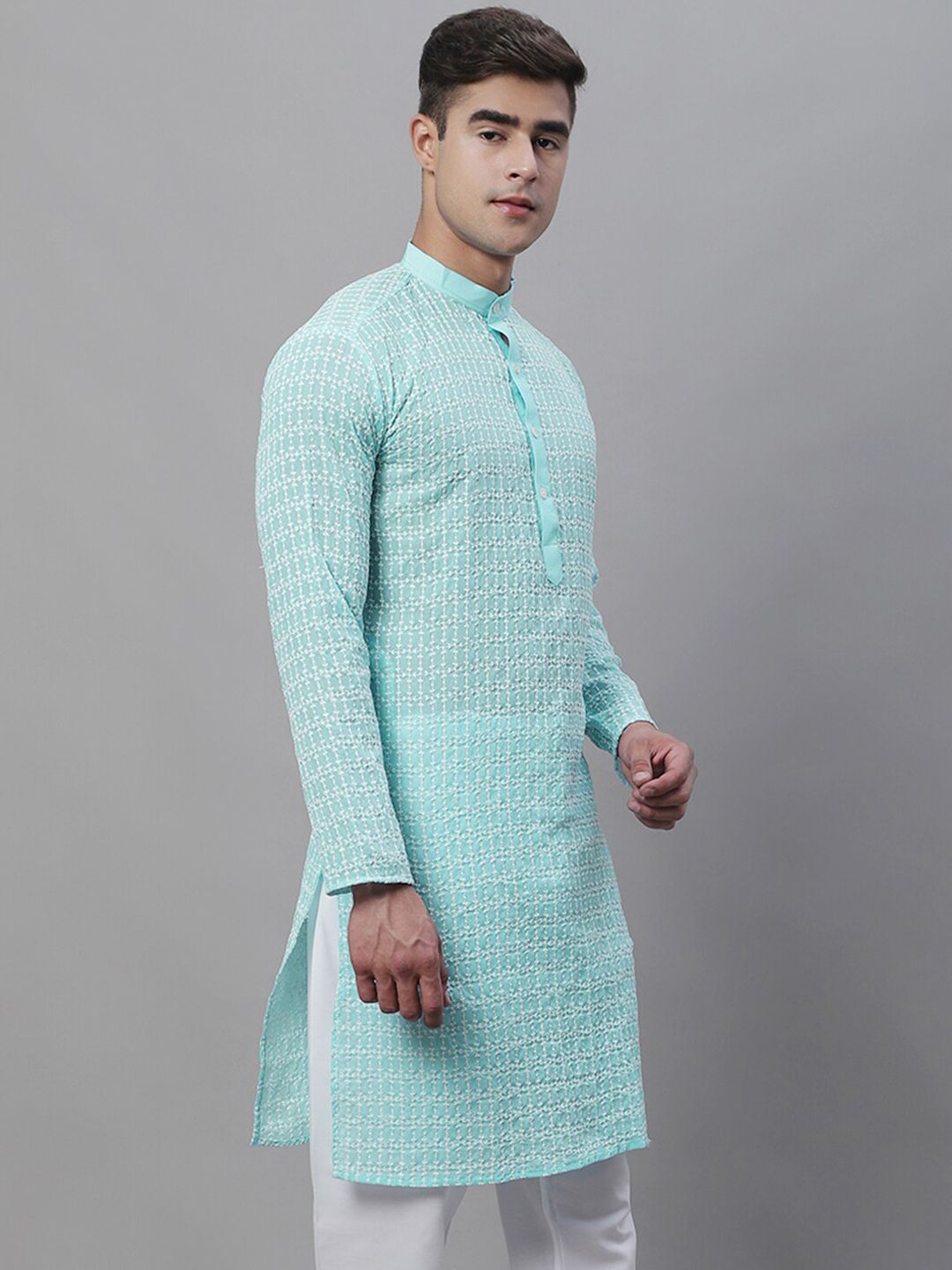 SOJANYA Ethnic Motifs Embroidered Thread Work Pure Cotton Kurta