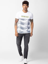 SPYKAR Men Striped Slim Fit Cotton T-shirt