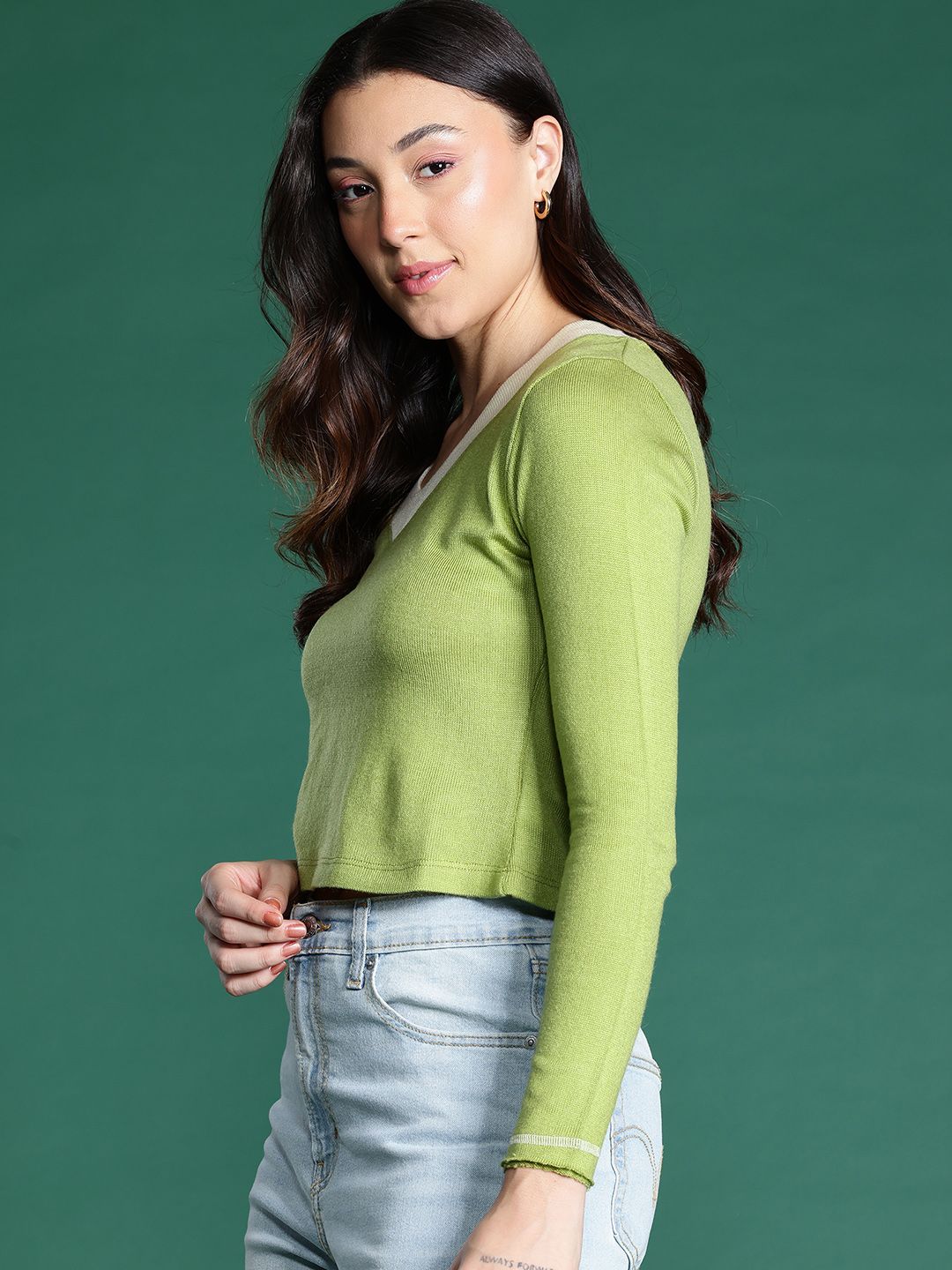 DressBerry Pure Acrylic Crop Pullover