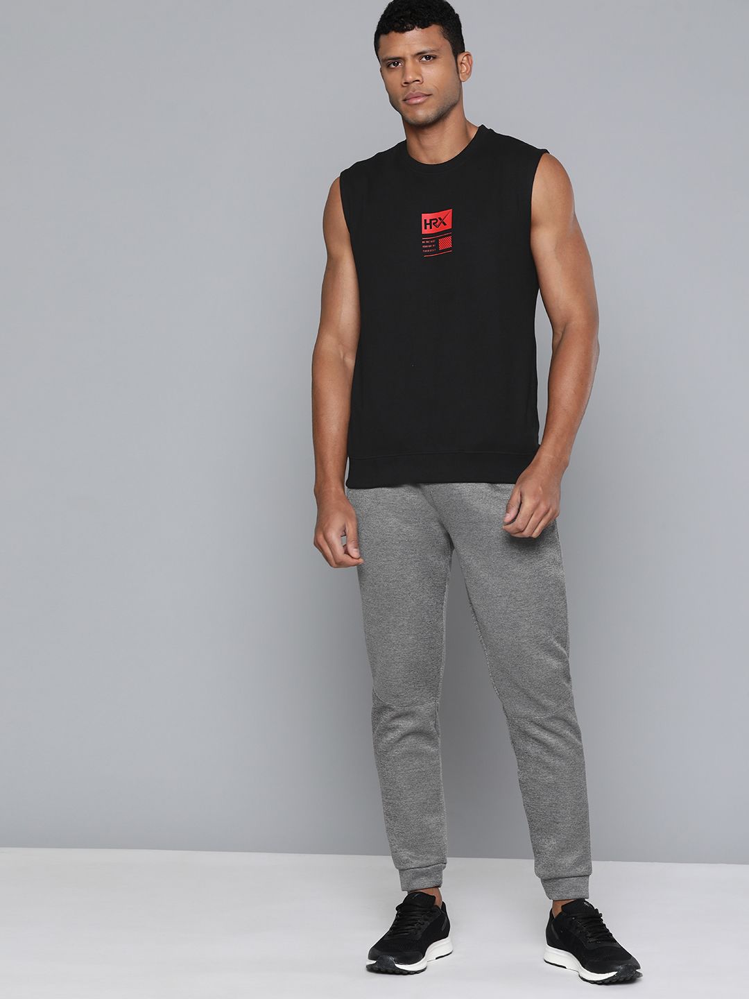 HRX by Hrithik Roshan Men Black Sweatshirt