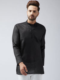 SOJANYA Lelaki Hitam Solid Kurta Lurus