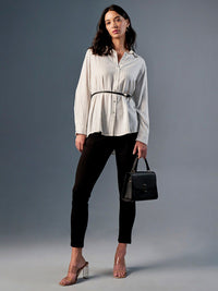 AND Vertical Stripes Spread Collar Casual Shirt