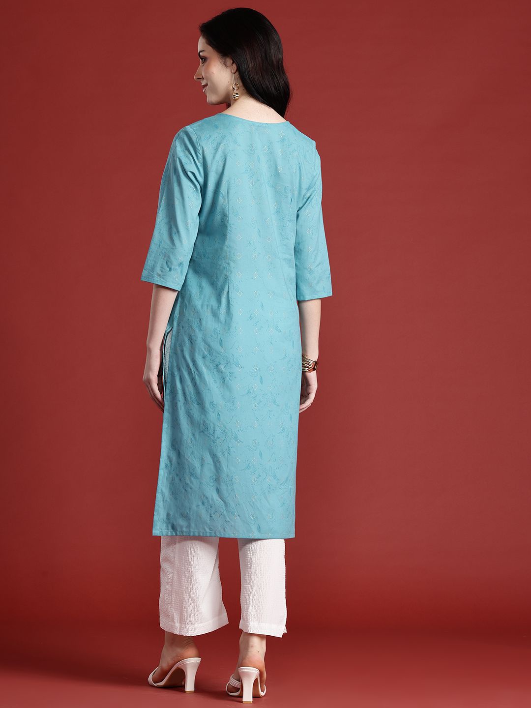 Anouk Women Floral Printed Pure Cotton Kurta