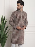 SOJANYA Kurta Kolar Mandarin Sulam Geometrik