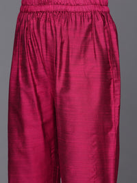 Varanga Brocade Yoke with Gota Detail Kurta with Trouser with Bandhani Printed Dupatta