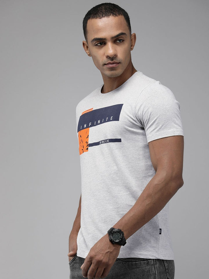 SPYKAR Men Typography Printed Pure Cotton Slim Fit T-shirt