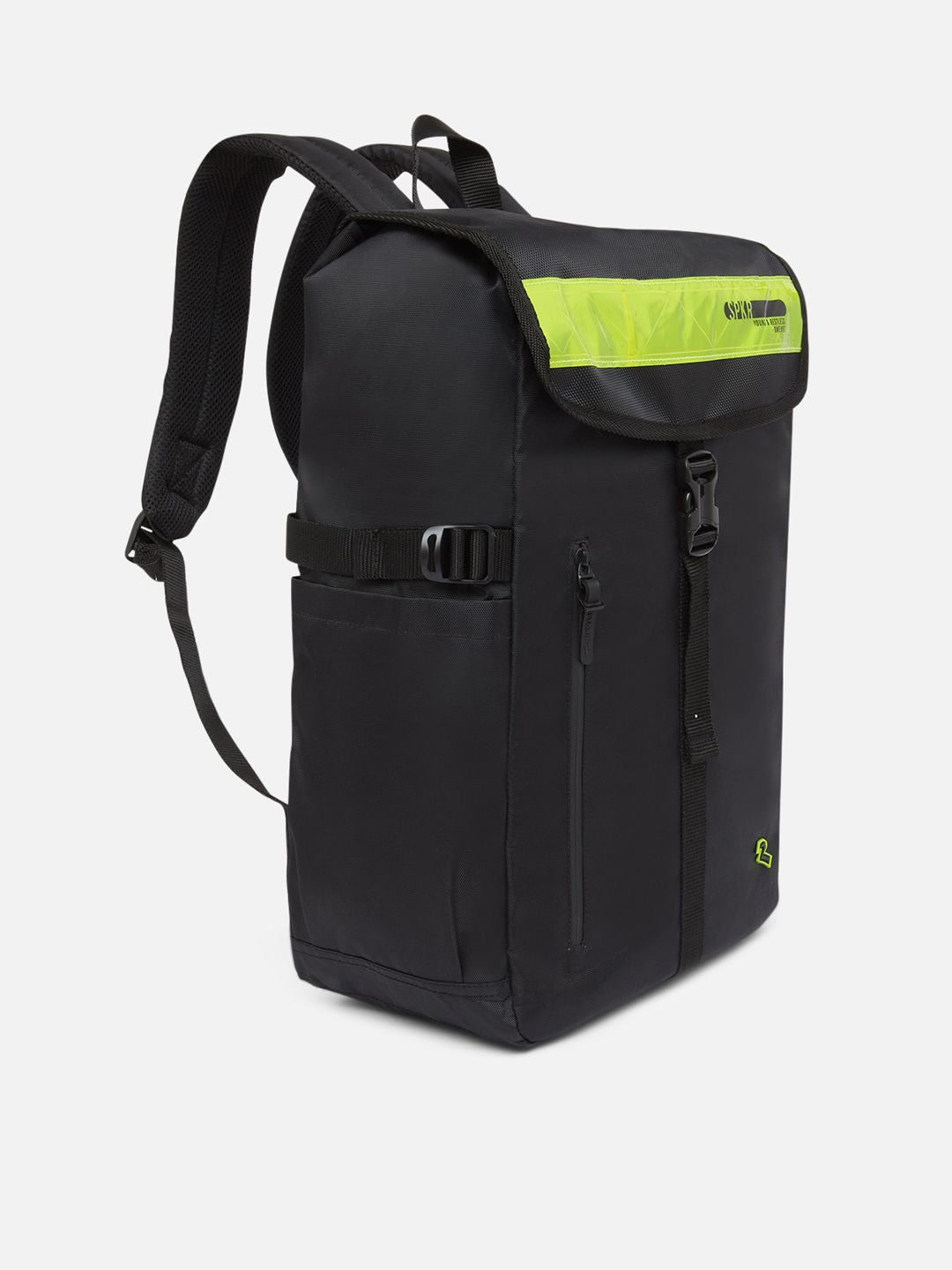 SPYKAR Men Black & Green Backpack