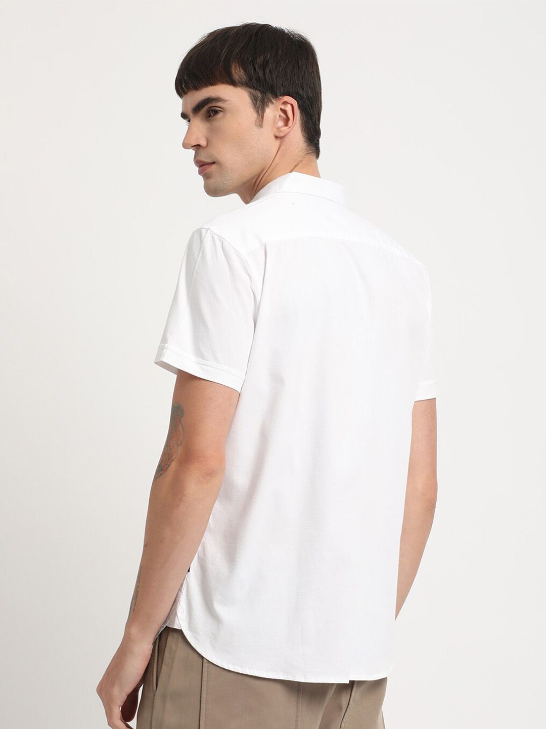 THE BEAR HOUSE Slim Fit Pure Cotton Casual Shirt