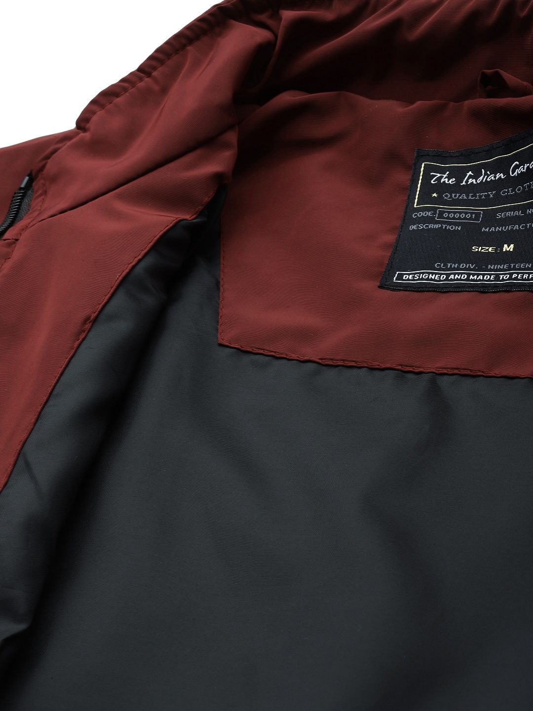 The Indian Garage Co Men Zip-Front Bomber Jacket with Insert Pockets