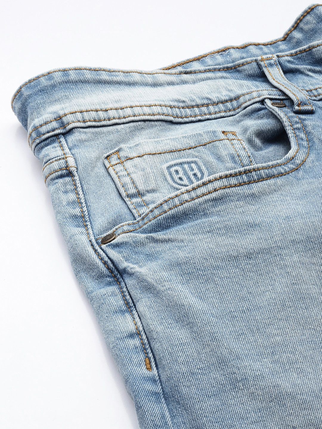 Being Human Men Straight Fit Light Fade Stretchable Jeans