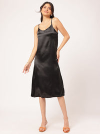 DressBerry Satin Luxe Slip Midi Dress
